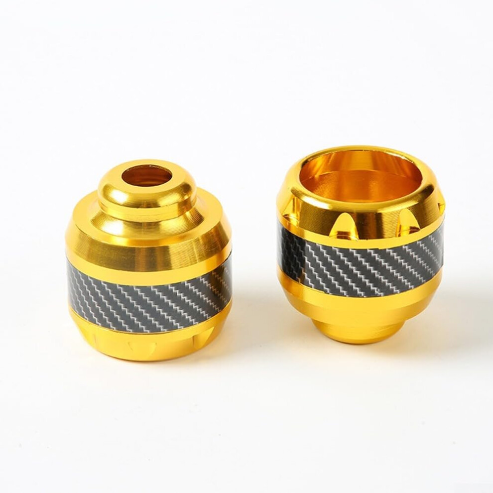 Motorcycle Front Fork Protectors Aluminum Shock Absorbing Anticollision Guards Universal Fit Gold 9199774193191