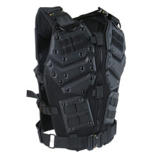Adjustable Combat Molle Vest Airsoft Paintball Tactical Vest For Outdoor Shooting With Magazine Case Black