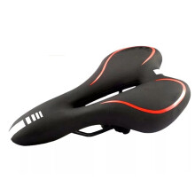 Bike Seat Gel Bicycle Saddle, Waterproof  Leather, Ergonomic Cushion, One Size