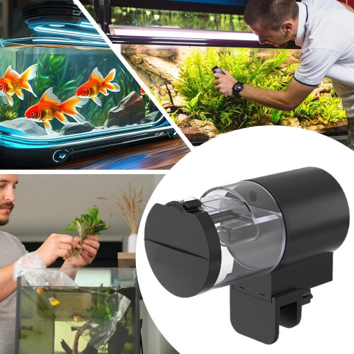 Fish Feeder Automatic Dispenser 100ml Capacity MoistureResistant Timed Release For Fish 2