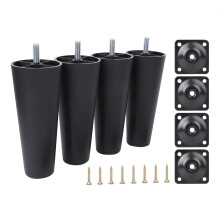 Kit de remplacement pour pieds de canapé en bois, magnifiques motifs de grain, fixation rapide et sécurisée pour canapé, fauteuil, armoire, pouf,