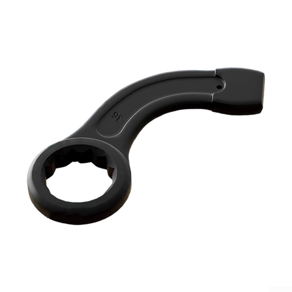 Heavyduty Curved Handle Percussion Wrench Carbon Steel 36Mm Rustresistant Carbonization Blackening Finish Hrc62 9382693539236
