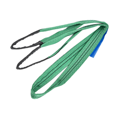 Heavy Duty Polyester Lifting Slings 2T, 4m, Green, Flat Webbing 1