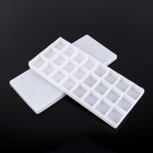 Plastic Palette for Oil and Watercolor Artists, Painting Accessory with 24-Well Layout for Acrylic Paint Storage, No Burr Smooth Surface Design with