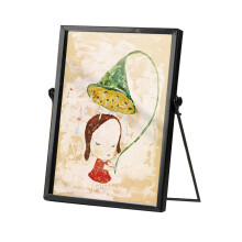 Pressed Flowers Frame Double Glass Vintage Metal Picture Frame Floating Design Hinged Brass Antique Style Home Decor Elegance Easy To Replace Photos