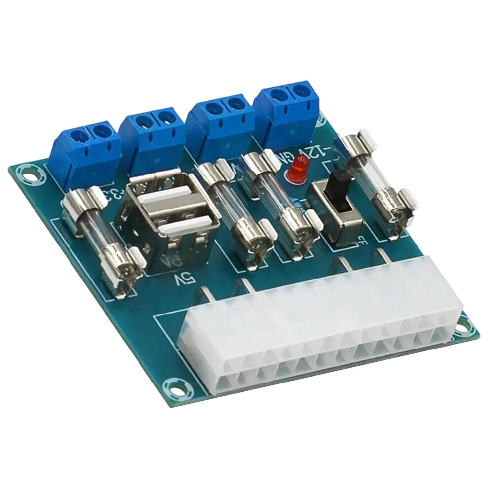 Pc Chassis 24Pin Power Supply Adapter Module With Output Terminal Block And Transfer Circuit Board Upgraded Version 9187378560952