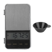 Digital Scale High Accuracy Pocket Mini Gram Scale 0.01g Precision Stainless Steel Platform LCD Display For Jewelry Herbs Lab With Tare Function And M