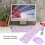 Wireless Retro Multi-Color Keyboard & Mouse Combo, 1200 DPI, Purple 2