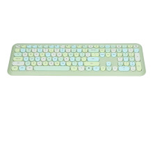 Drahtloses 2,4 GHz Retro-Farben Tastatur- und Maus-Set – Grün, 1200 DPI