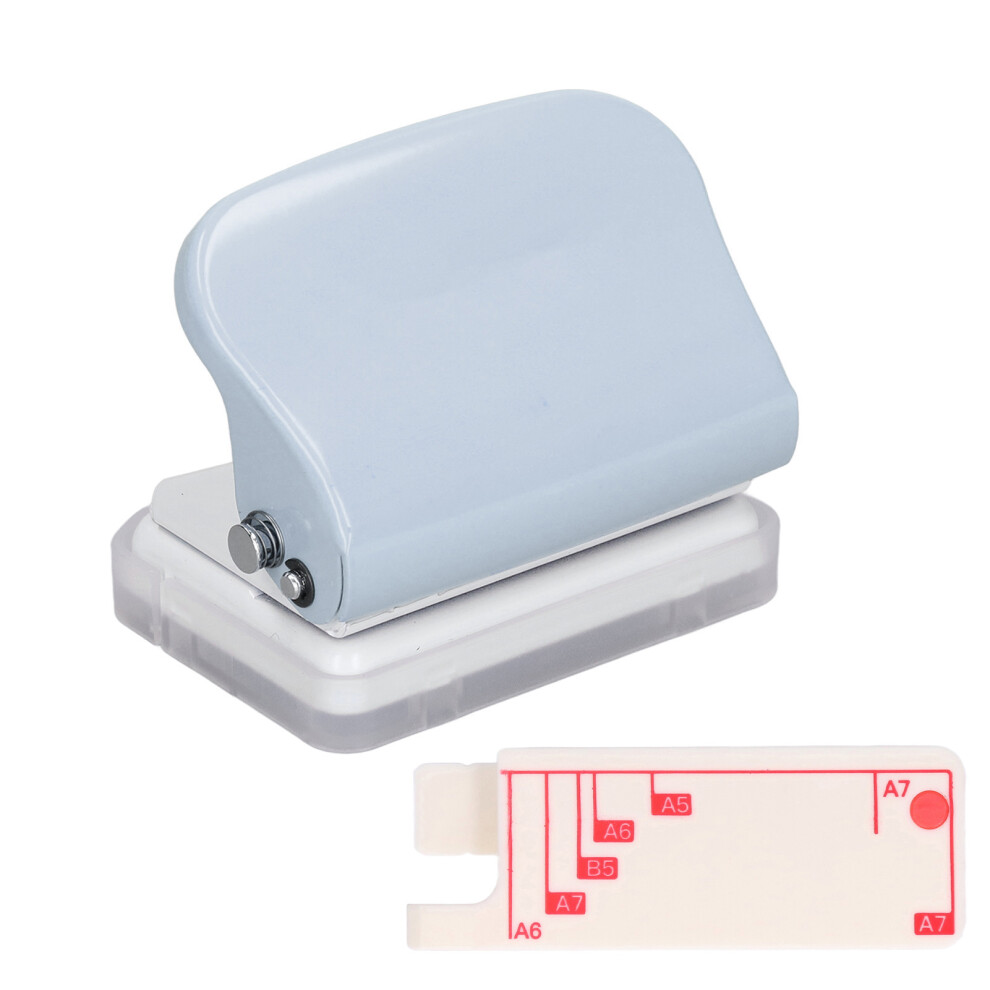 Hole Punch For Paper Binding, Handheld Hole Puncher With Ruler Design For Quick Positioning, Metal Paint Body With Antislip Bottom Cushion For 9358999885483