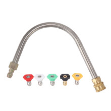 Lancia di prolunga per idropulitrice con design curvo a 45 gradi, lancia a spruzzo in ottone inossidabile con attacco rapido da 1/4 di pollice per