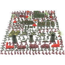 Mini-Spielset mit Plastiksoldatenfiguren, Militärspielset mit realistischen Soldaten- und Fahrzeugmodellen, detailgetreue Plastikmodelle für Spiele.