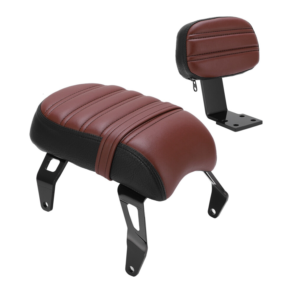 Indian Scout Bobber 2018Â2023 Rear Seat Kit With Backrest Leather Brown 3291377325026