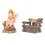 Σετ καρέκλας πάγκου από ρητίνη Fairy Garden Decor, στολίδια επίπλων κήπου αδιάβροχα, 1