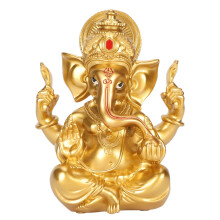 Sculpture artisanale du Seigneur Ganesha, statue du dieu éléphant en résine, œuvre d'art, décoration spirituelle pour la maison, symbole
