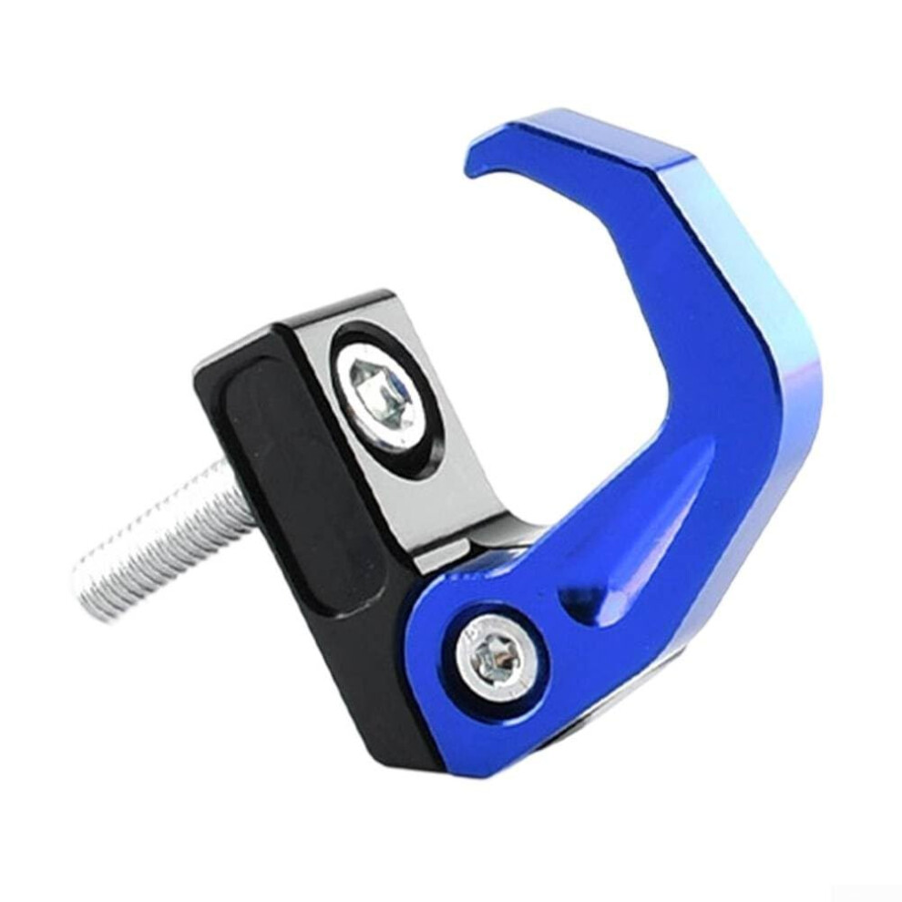 Motorcycle Helmet Hook And Luggage Holder, Heavyduty Aluminum Alloy, Universal Scooter Fit, Blue 9450606165015