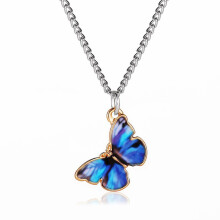 Verstellbarer Schmetterlingsanhänger, hypoallergener und sicherer Schmuck für Damen, hübsches Schmuckgeschenk für Frauen, rostfreies Design,