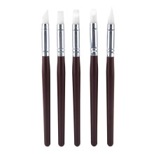 Silicone Brushes for Clay Sculpture Premium Modeling Tools Fine Detail Carving Set Multi-Purpose Pottery Tools Soft Rubber Tips for Nail Art Cake