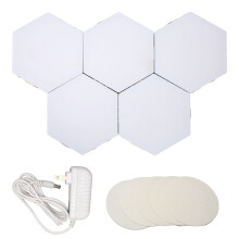 Adjustable Brightness with Touch Sensitive Technology, Magnetic Panel Connection Wall-mount Hexagonal Light for Living Room Bedroom, DIY Shape Modular