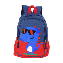 Rucsac pentru copii cu stil de dinozaur de desene animate, geantă de școală ușoară din nailon rezistent la apă și material de poliester pentru