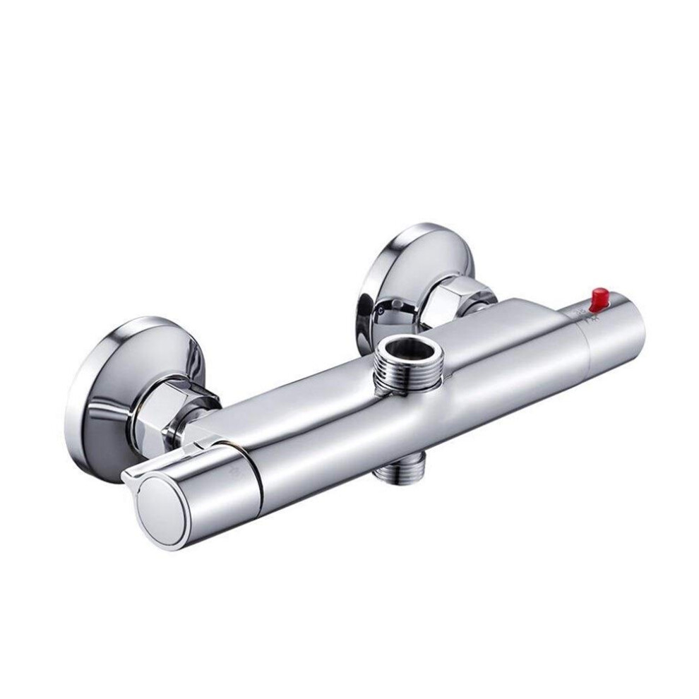 Kitchen Faucet Thermostatic Wall Mounted Mixer Tap, Chrome Finish, Twin Outlet, Temperature Control Rain Shower 9187378561508