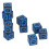10pcs Blue 6-Sided Acrylic D6 DND Dice Set for Table Games 14