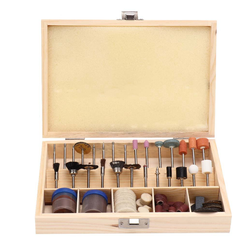 Grinding Bits & Cutting Discs Set With Sturdy Wooden Box High Performance Rotary Tool Accessories For Polishing Engraving Carving And More Easy And Sa 9335627820672