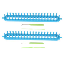 Knitting Loom Machines For Scarf Making, Plastic Darning Weave Tool With Yarn Needle Portable Design Lightweight And Beginner Friendly Kit For DIY
