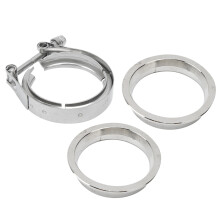 Turbo Exhaust V Band Clamp Rustproof Stainless Steel Quick Release Design Intercooler Systems Universal Fit For Most Automobile Exhaust Pipes