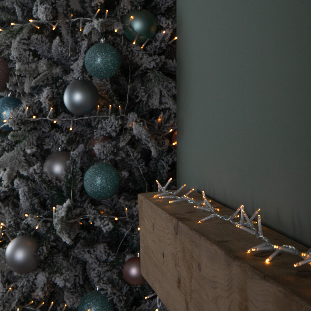Premier 18.7M 750 Led Treebrights Christmas String Lights With Timer In Vintage On Clear Cable Gold