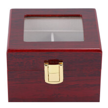 Watch Box Elegant Wooden Watch Case With Glass Lid Metal Clasp Fine Texture Watch Display For Men Women Jewelry Storage Organizer Holder Gift