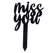 Memorial Grave Marker for Cemetery, Metal Memorial Stake with Miss You Inscription, Durable Rustproof Outdoor Garden Decoration for Grave, Sympathy