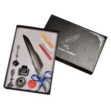 Retro Dip Pen European Style Calligraphy Pens Set With High Quality Nibs And Ink Bottle Elegant Feather Writing Tool For Teachers Friends Family