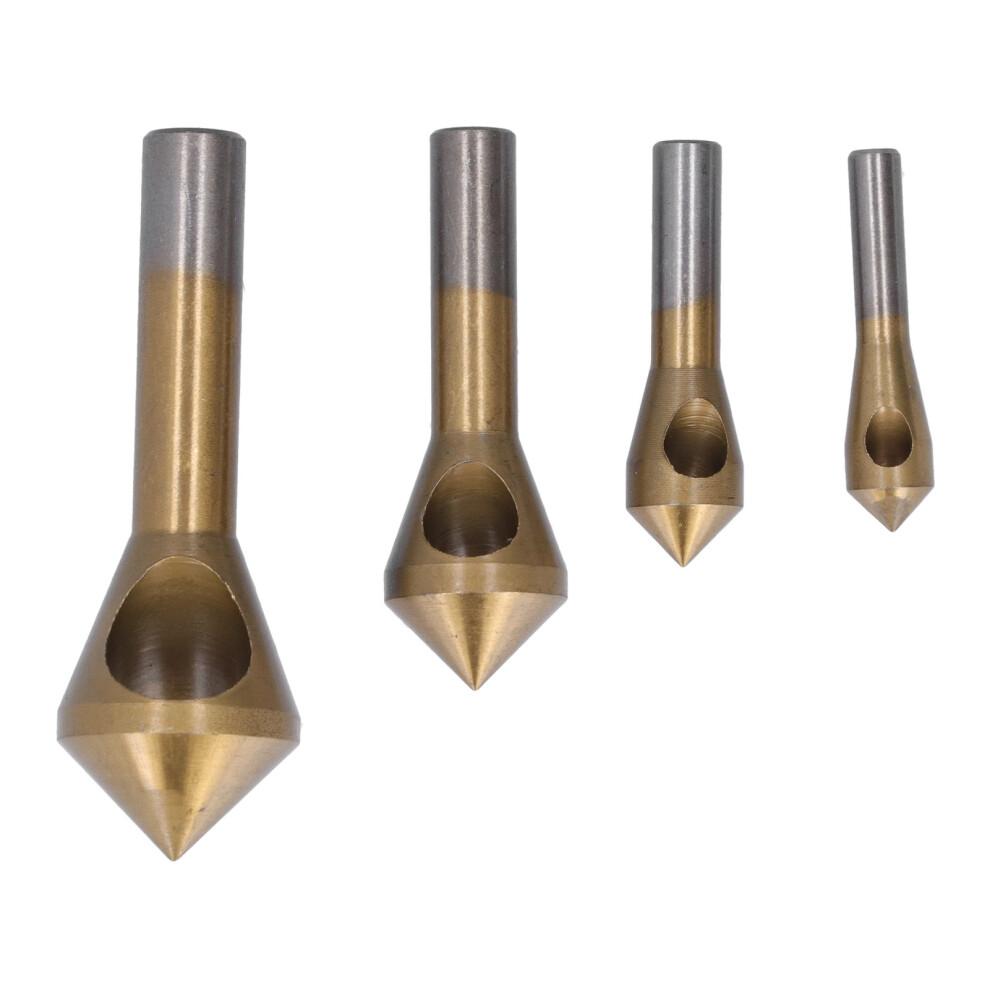 Plug Cutter Drill Bit Set, High-Speed Steel Deburring Tools With Titanium Coating, Perfect For Countersinking And Chamfering On Various Materials 9482828761775