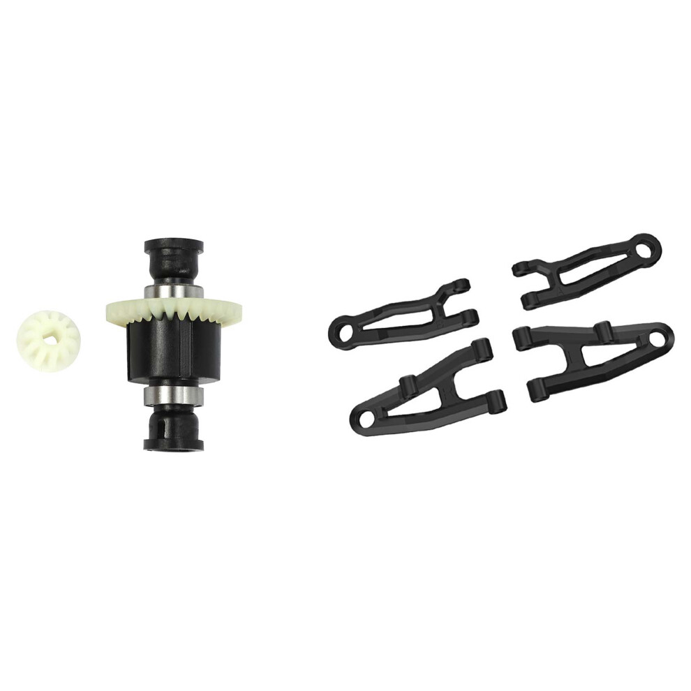 4Pcs Front Upper & Lower Arm With Rc Car Differential Assembly 6033846182078