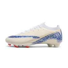 (SZ-2501-C-BeigeWhite, 40) Men's Soccer Shoes Low Top TF/FG Anti Slip Football Boots Outdoor Grass Adult Professional Training Soccer Sneakers