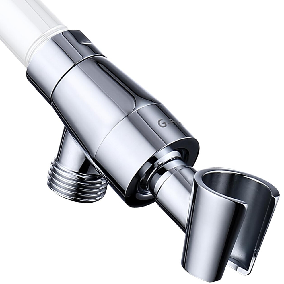 Metal Shower Head Holder For Hand Held Showerhead Adjustable Bracket Universal Shower Arm Mount Chrome Finish 9187378561836