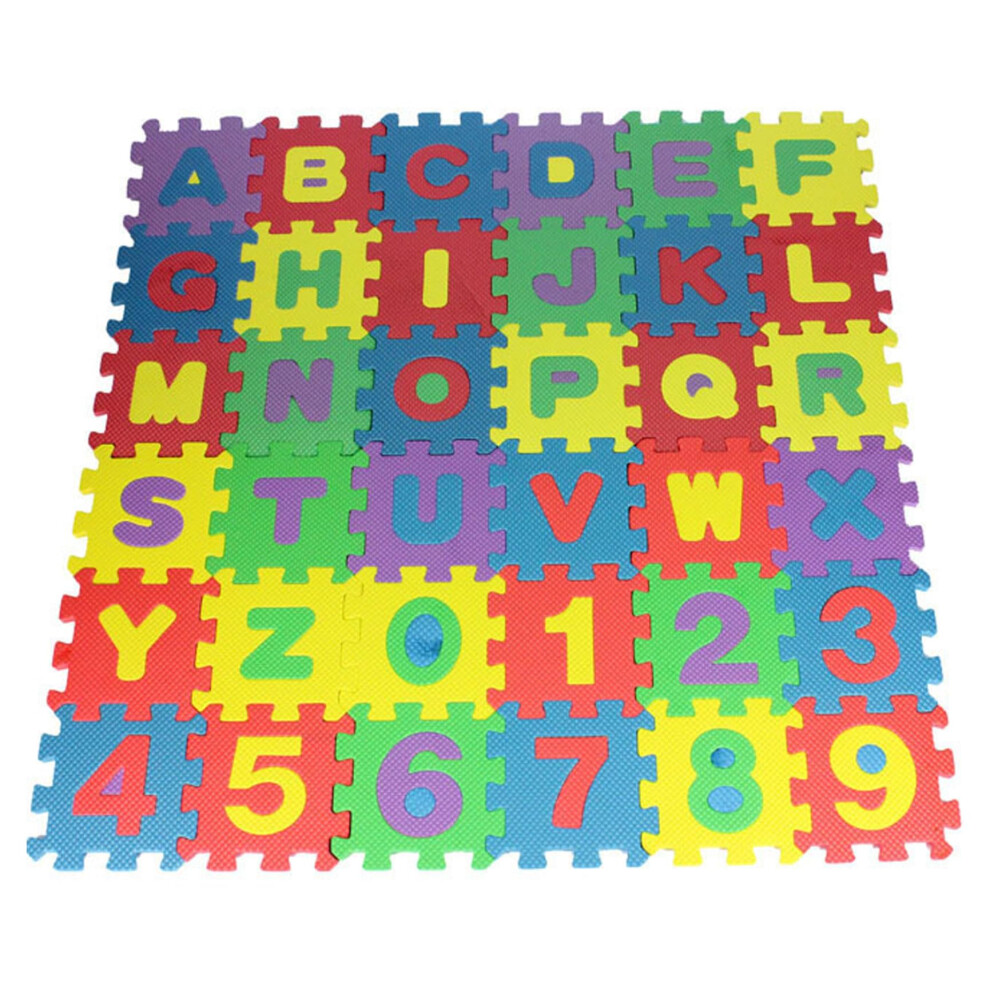Number Alphabet Foam Baby Foam Play Mat Interlocking EVA Foam Tiles 12x12 cm 4.72 Inch Colorful Jigsaw Floor Mat