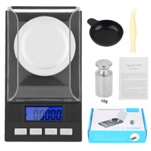 Tare Function Digital Jewelry Scale Calibration Weights Included Portable Scale Flip Cover Micro Gram Scale For Powder High Precision Digital Milligra