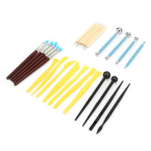 Wooden Handle Embossing Tool Clay Sculpting Nail Art Fine Details Carving Pen Two Ends Design Reusable Tool With Comfortable Grip For Craft Projects