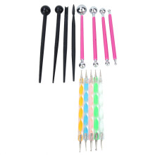 Embossing Stylus Kit For Nail Art Design Double Ended Dotting Tools Set With Flexible Nail Liner Brushes Lightweight And Easy To Use Storage Box