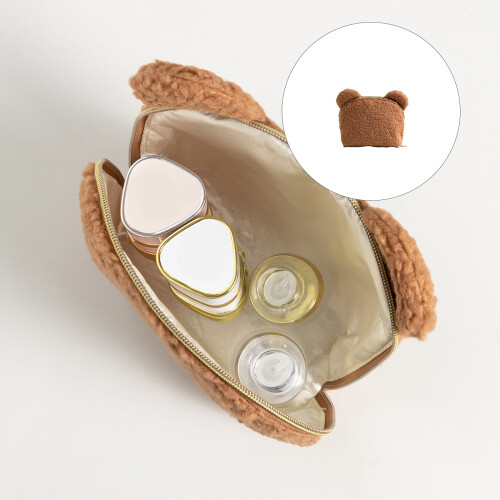 Plüschbär-Design, großes Fassungsvermögen, tragbare-Weiß 2