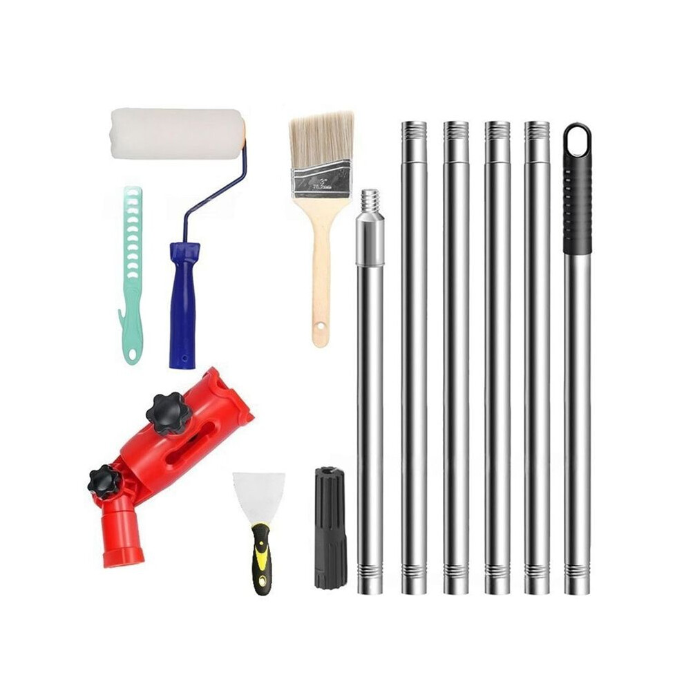 Multi-Angle Paint Brush Extender For High Ceiling,Extension Pole Attachment Holder For Paint Brush,Roller, Scraper 6034021397454