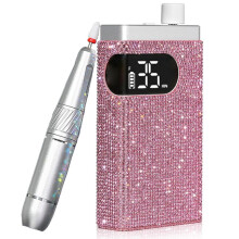 Cordless Electric Nail Drill Machine for Rechargeable Diamond Portable HD Display 35000 RPM Acrylic Drill B