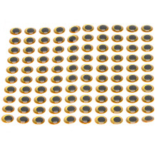 100 Stück 9 mm 3D Angelköder-Augen Epoxid-Tropfen Kunststoff Gold