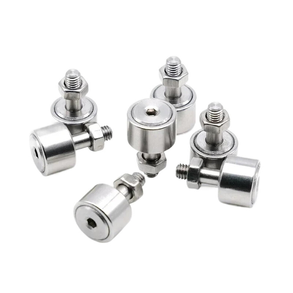 Cam Follower Bearing, Sus304, M5x10x18mm Needle Roller Bearing With Bolt, 1 Piece 9199774195935