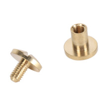 Metalen ronde kruiskopklinknagels voor doe-het-zelf tassen, leerbewerking, klassieke messing bevestiging, stevige en duurzame leren klinknagelset, 8
