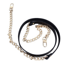 Leather Iron Flat Chain Strap, Handbag Chains for Crossbody and Shoulder Use, Multifunctional Purse Chain Strap with Easy to Use Snap Hooks, Durable