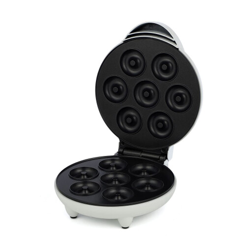 Mini Donut Maker Electric NonStick with Temperature Control Makes 7 Doughnuts for Kids