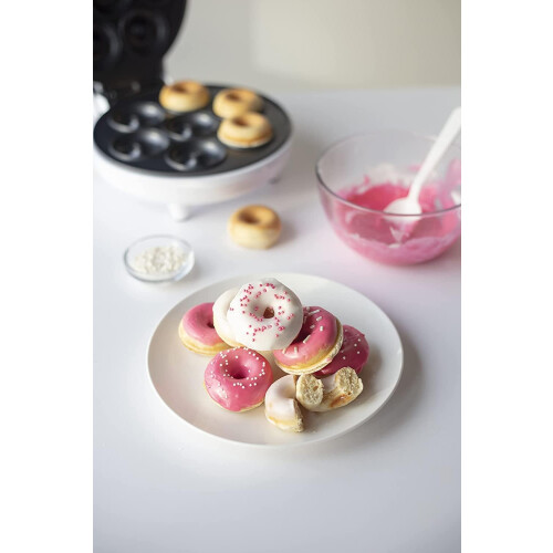 Mini Donut Maker Electric NonStick with Temperature Control Makes 7 Doughnuts for Kids 2